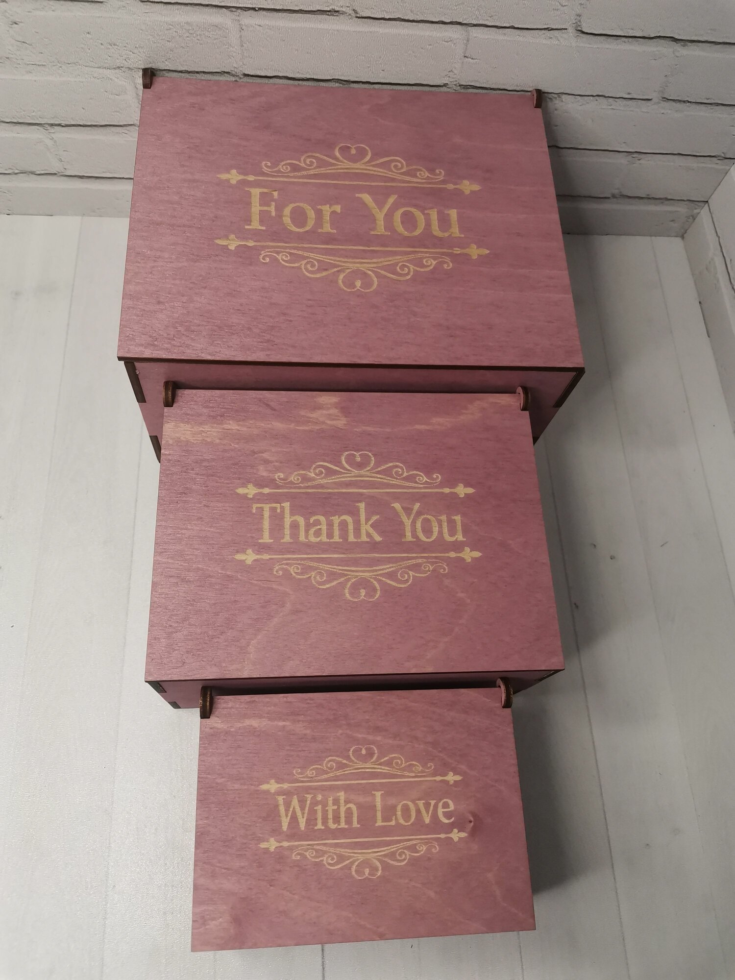 Подарочная коробка, набор подарочных коробочек из 3х шт.