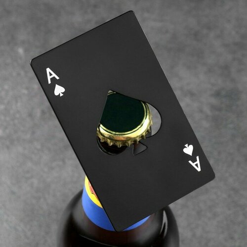 Карта-открывашка Туз козырный 85 х 55 см черная 339₽