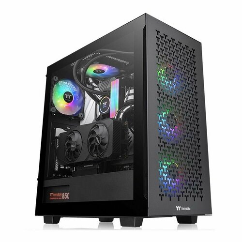 Корпус Thermaltake V350 TG ARGB AIR черный без БП ATX 2x120mm 2x140mm 2xUSB2.0 1xUSB3.0 audio bott PSU корпус thermaltake core p6 tg черный без бп atx 13x120mm 8x140mm 2xusb2 0 2xusb3 0 audio bott psu