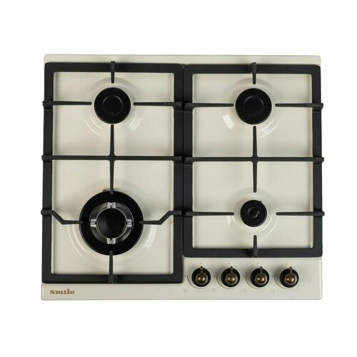 Поверхность газовая SMILE SM-R410GH бежевыйбронза ретро чугун гк WOK 1208000₽