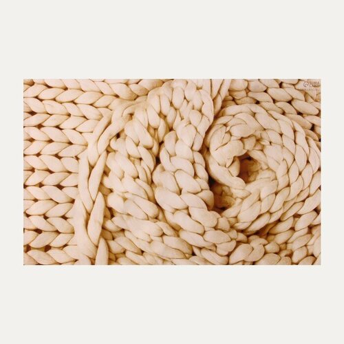 Фотофон винил Молочный плед Крупная вязка 120х80 см 783₽