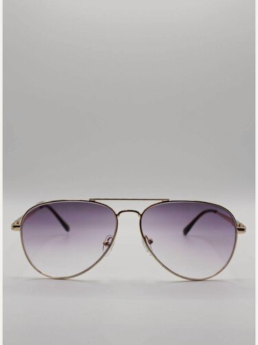 Изображение товара Очки для зрения солнцезащитные, авиаторы, золотые, с диоптриями -2.5