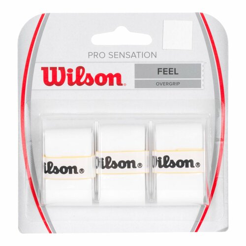 Намотка верхняя Wilson Pro Overgrip Sensation Feel 3Р Белый намотка верхняя wilson pro perforated feel 3шт розовый