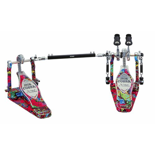 tama iron cobra hp900pwmpr power glide twin pedal psychedelic rainbow двойная педаль в кейсе цвет психоделическая радуга TAMA IRON COBRA HP900PWMPR Power Glide Twin Pedal, Psychedelic Rainbow