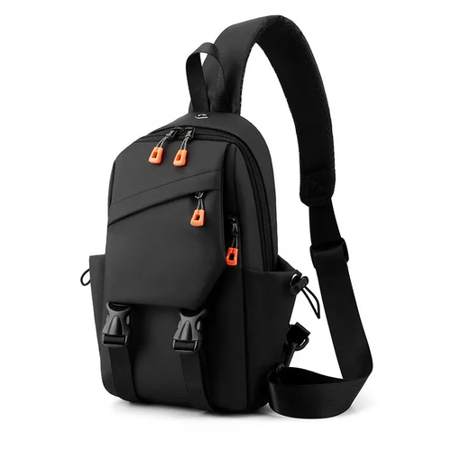 Рюкзак городской кросс-боди на одно плечо РК-001-2, черный