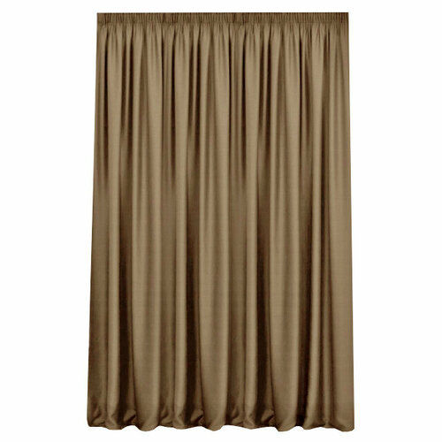 Штора портьерная на шт ленте for to sempre bene атлас 200х280см темно-бежевая арт06 7008₽