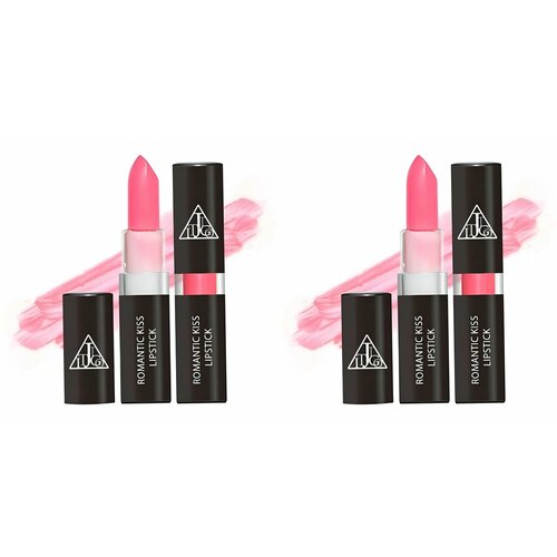 Кремовая помада для губ Jigott, Romantic Kiss Lipstick 06, Lovely Pink, 3,5 гр, 2 шт блеск помада для увеличения губ помада для питания и увлажнения губ