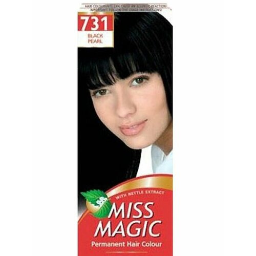 MISS MAGIC Стойкая краска для волос тон 731 Черный Жемчуг 90 мл 349₽