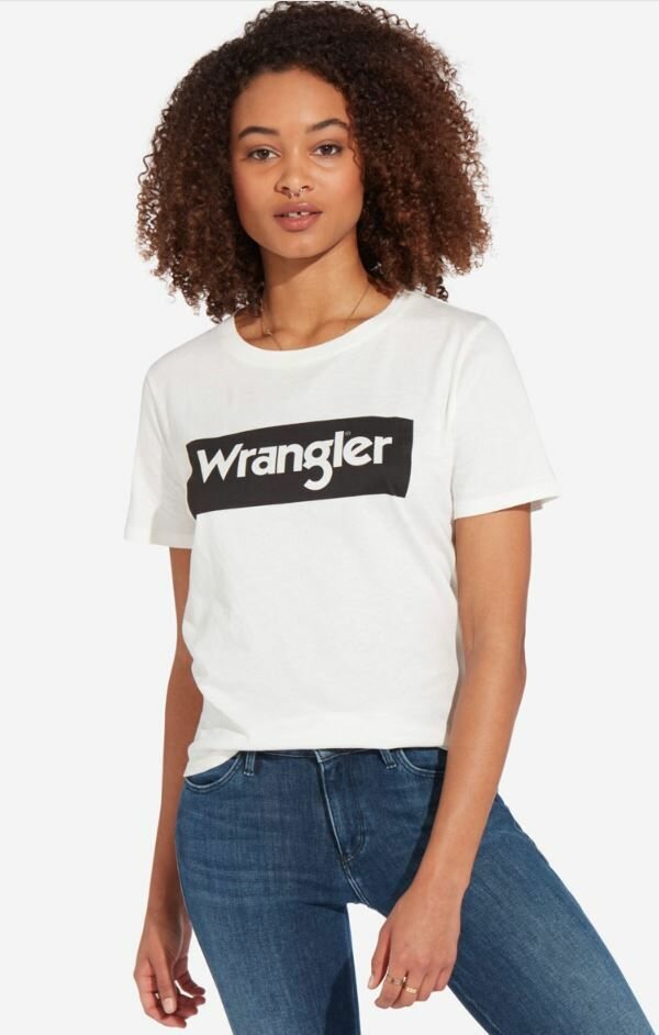 Футболка Wrangler, размер XS, белый, черный