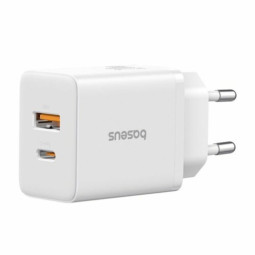 Зарядное устройство BASEUS Cube Fast Charger USB+Type-C, 20W, белый