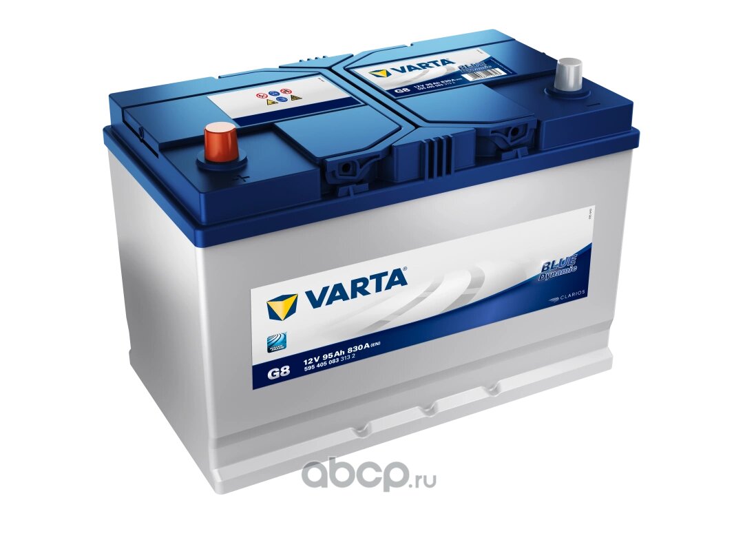 Аккумулятор VARTA Blue Dynamic 95 А/ч прямая L+ G8 306x173x225 EN830 А Varta 595405083