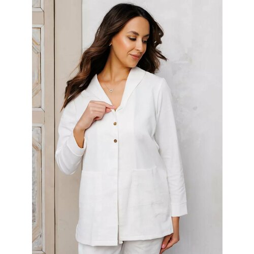 Пиджак RAPOSA, размер 44, белый пиджак raposa размер 42 44 серый