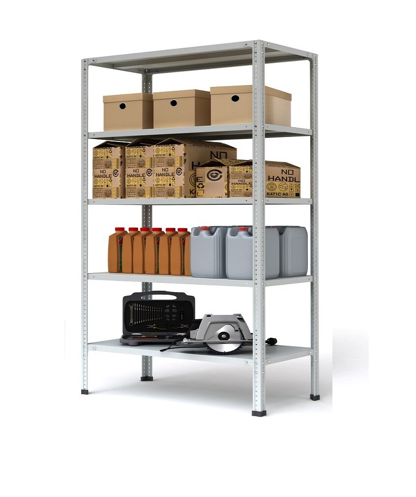 Стеллаж SLK 5 полок до 120 кг 200х100х60 см глубокий