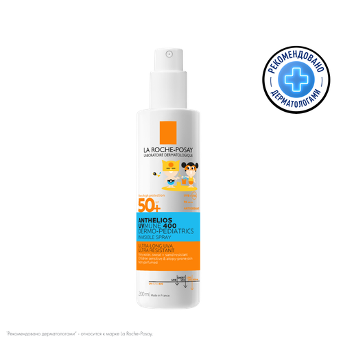 La Roche-Posay Anthelios UVMUNE 400 Dermo-pediatrics Солнцезащитный детский спрей для лица и тела SPF50PPD27 200 мл 1 шт 2513₽
