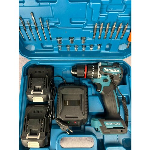 Мощный бесщеточный шуроповерт с набором инструментов 24В 6100₽