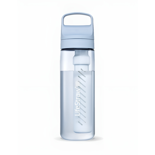 Бутылка-фильтр LifeStraw Go NEW series 0.65л (светло-голубая)/походная/туристическая/с собой/очистка/питьевая вода/противомикробный/крышка/комплект