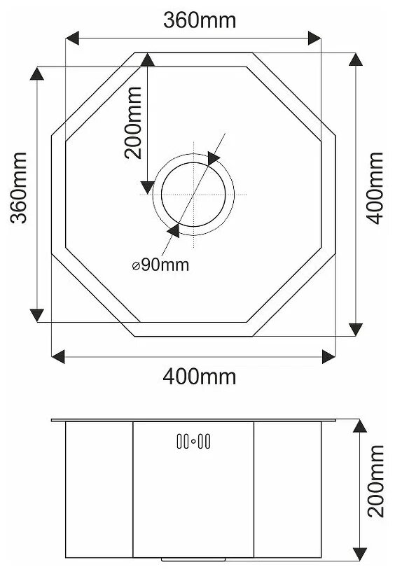 Мойка кухонная Melana ProfLine Octavia 1,2/200 бронза - фото №4
