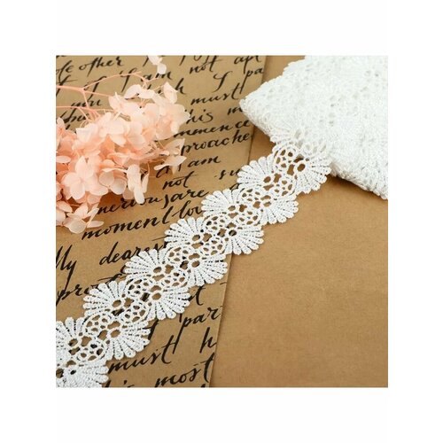 Кружево гипюровое лента тесьма 40мм 9м 919₽