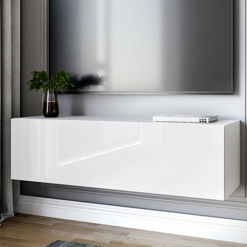 Тумба под телевизор, напольная/подвесная, 75х32х30см, лофт