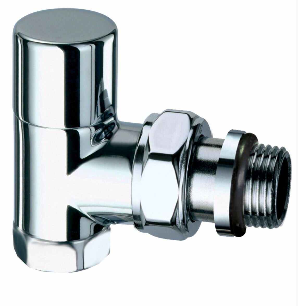 FAR Вентиль запорный угловой, 1/2" ВР (сереб.), EPDM FL 0138 12P