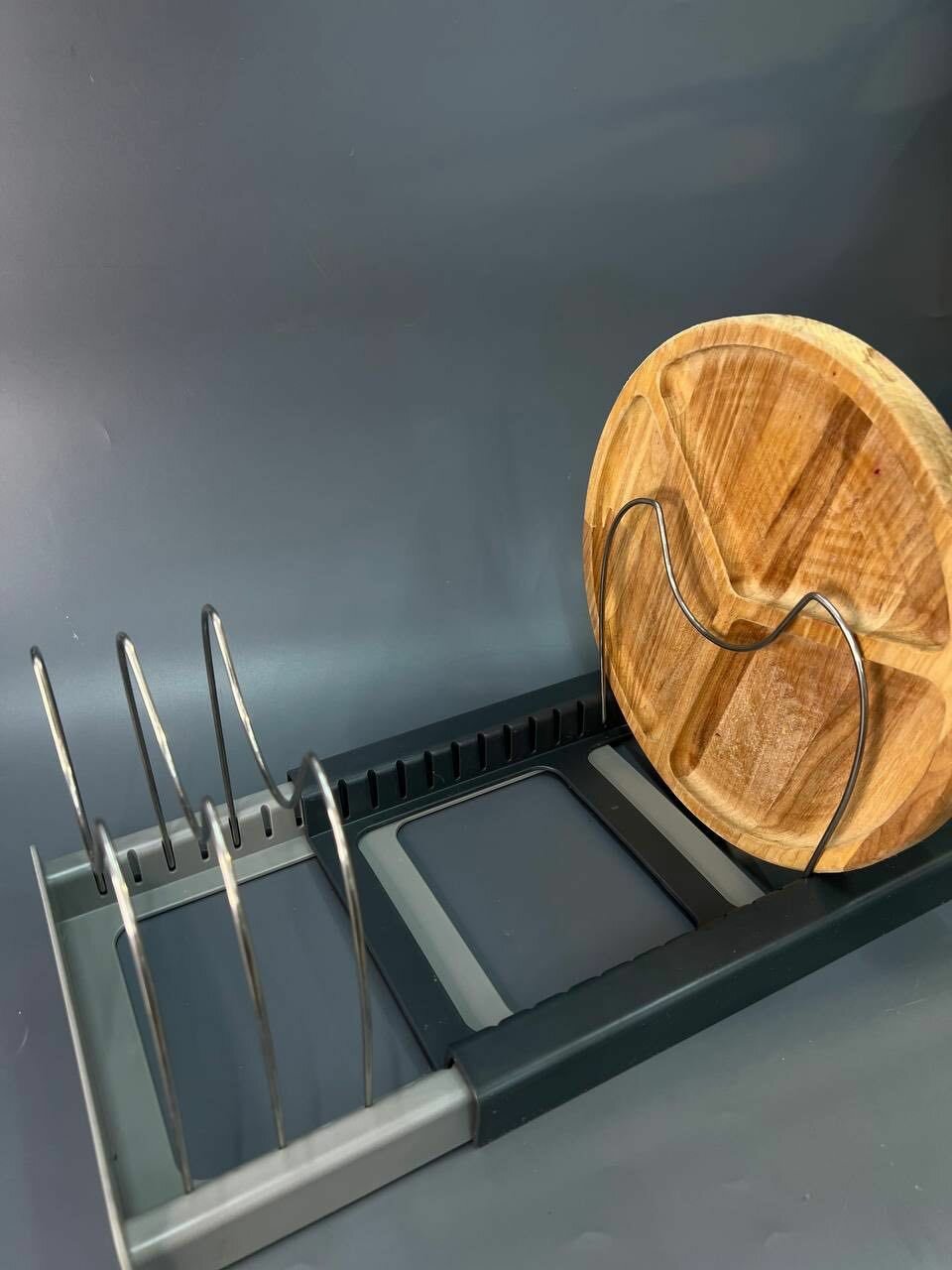 Подставка для крышек, подставка для тарелок раздвижная, металл