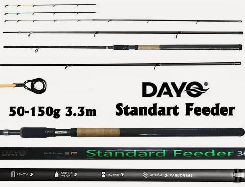 Изображение товара Удилище фидерное Dayo Standart Feeder, тест 50-150гр, 3.3м