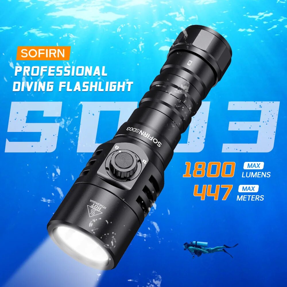 Фонарик Sofirn SD03 для дайвинга, 5000K