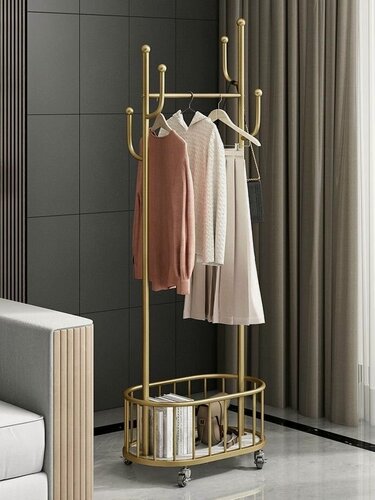 Изображение товара Вешалка плечики "Без бренда", металлическая, золотистая, для брюк, юбок, верхней одежды