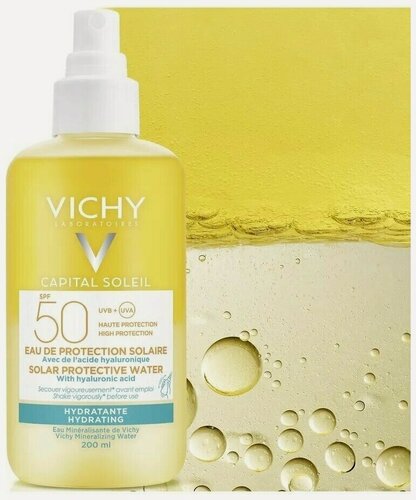 Изображение товара Солнцезащитный спрей VICHY Capital Ideal Soleil, двухфазный, увлажняющий, SPF 50, 200мл