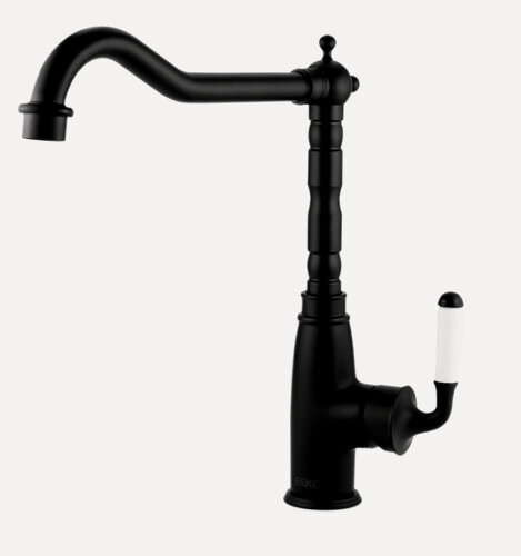 Изображение товара Смеситель для кухни ESKO Florence FR03B с L-изливом черный латунный
