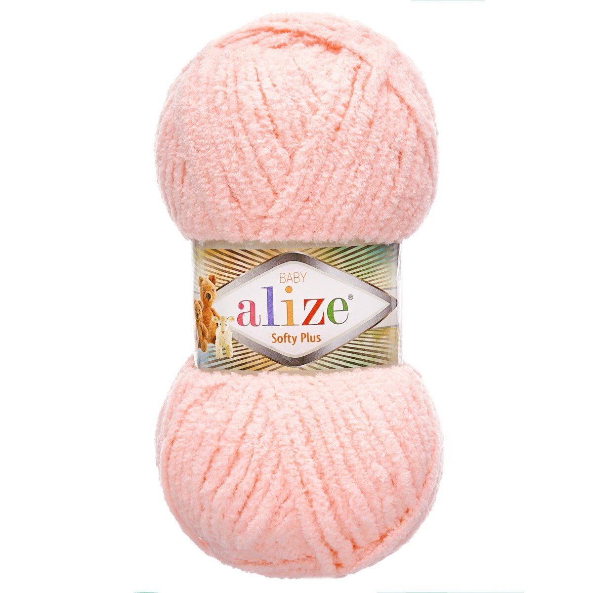 Пряжа ALIZE "Softy Plus", 100 г, 120 м, 100% микрополиэстер, цвет 340 Пудровый, 5 мотков