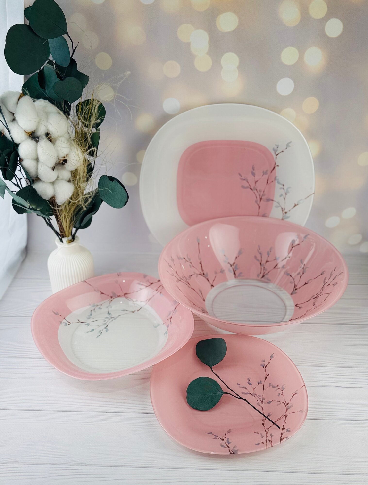 Столовый сервиз NEO CARINA HANA PINK 19 предметов 6 персон