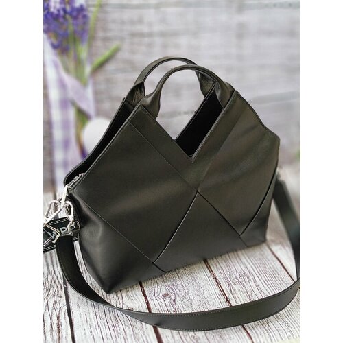 Сумка тоут BAG irafrail, фактура матовая, плетеная, серый