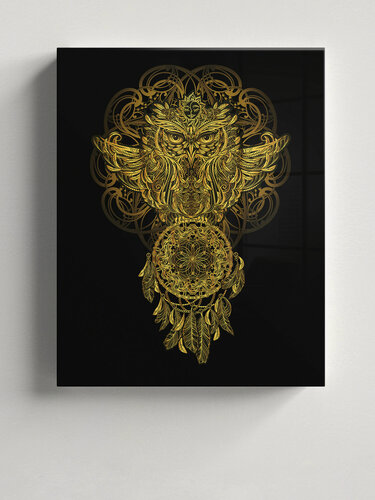 Изображение товара Картина Postermarket "Сова" на стекле, цифровая печать, 40х50 см