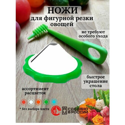 фото Набор ножей, для фигурной резки, нержавеющая сталь, пластик, 2 предмета libra plast