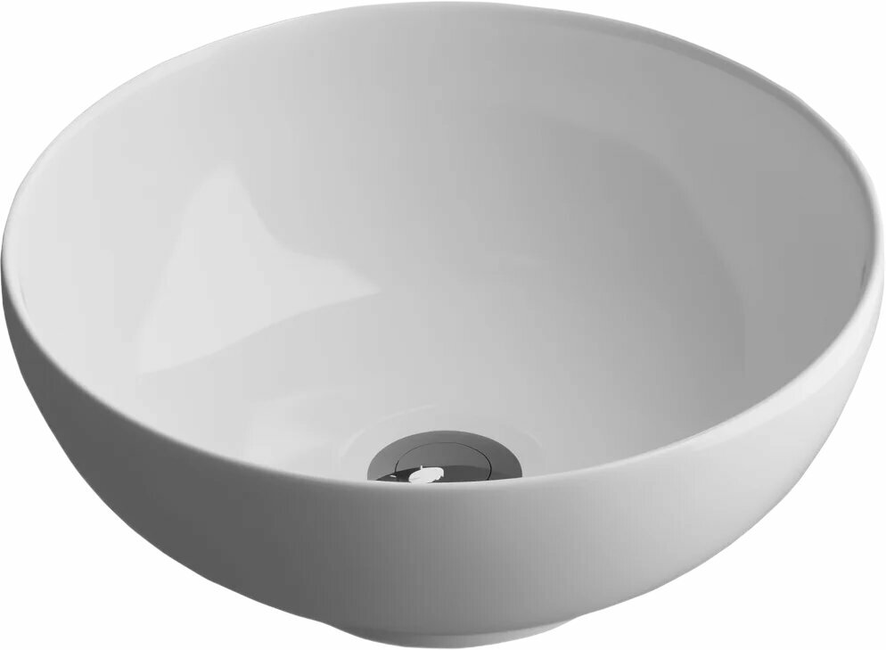 Накладная раковина Grossman GR-3021 32 фаянсовая без отверстия под смеситель раковина для ванной 32 см круглая белая