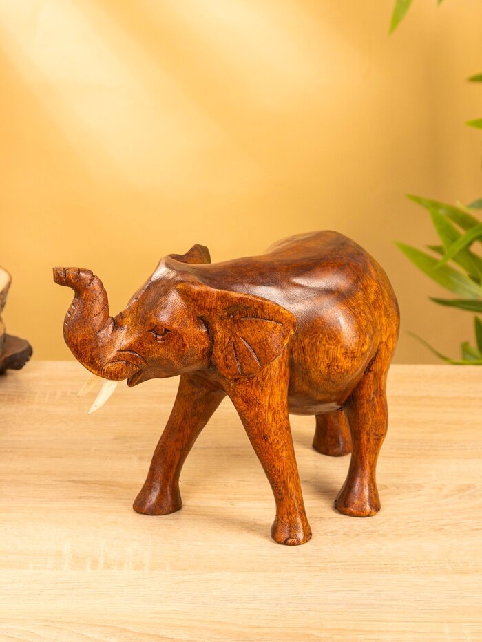 Сувенир "Слон" дерево Суар, 33х16х22 см, цв. тёмно-коричневый