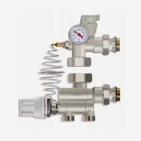 Изображение товара Насосно-смесительный узел теплого пола HYDRAVISION подключение: 1" отопление/коллектор, без насоса