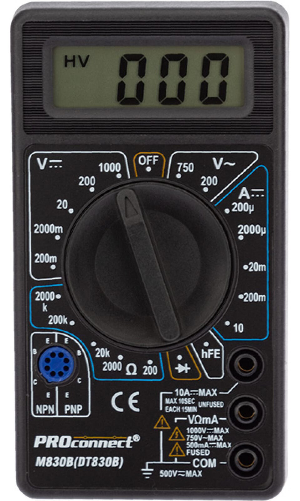 Мультиметр M830B (DT830B) PROconnect