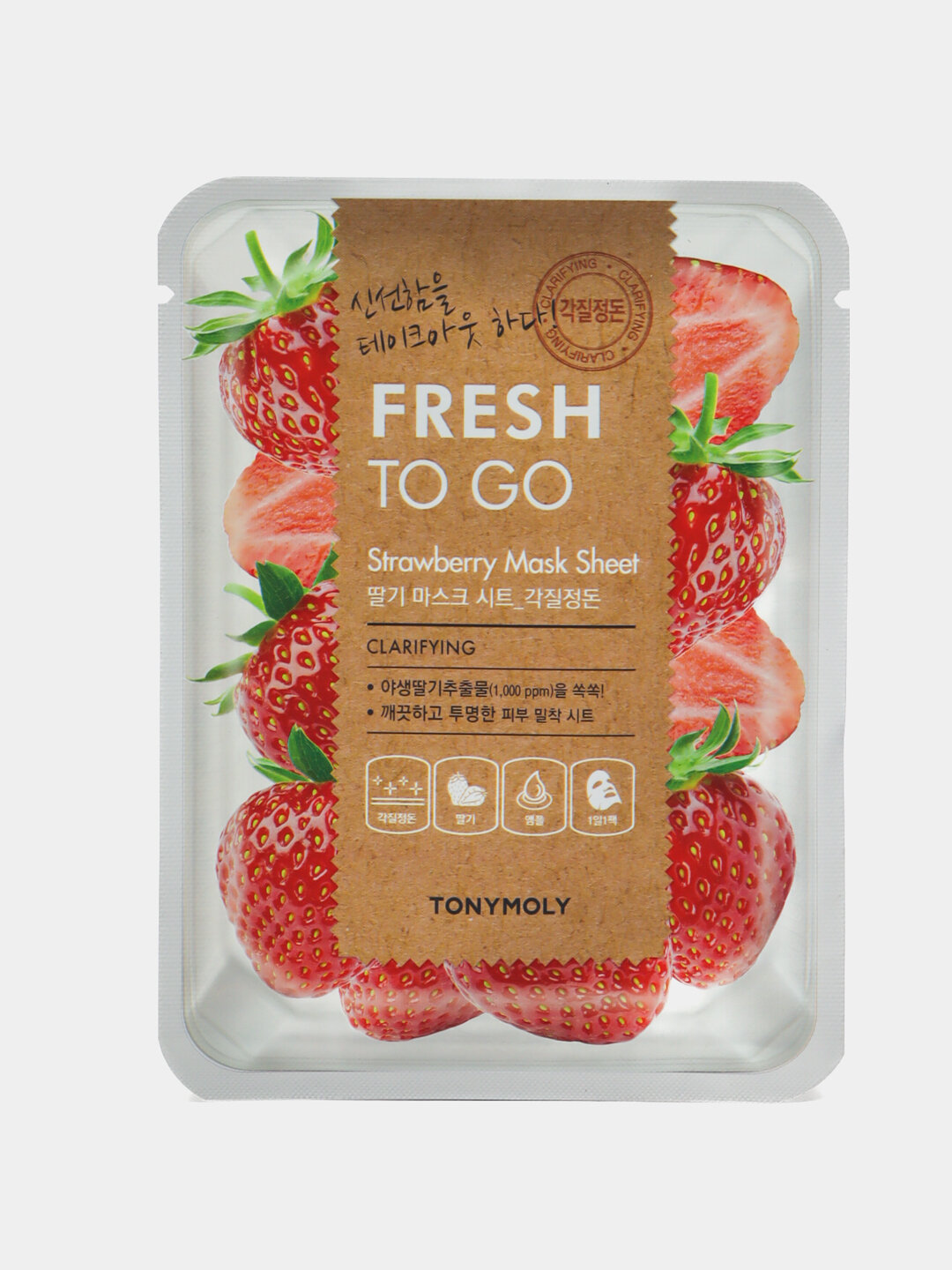 Тканевая маска для лица TONY MOLY Strawberry, для всех типов кожи — фото 1