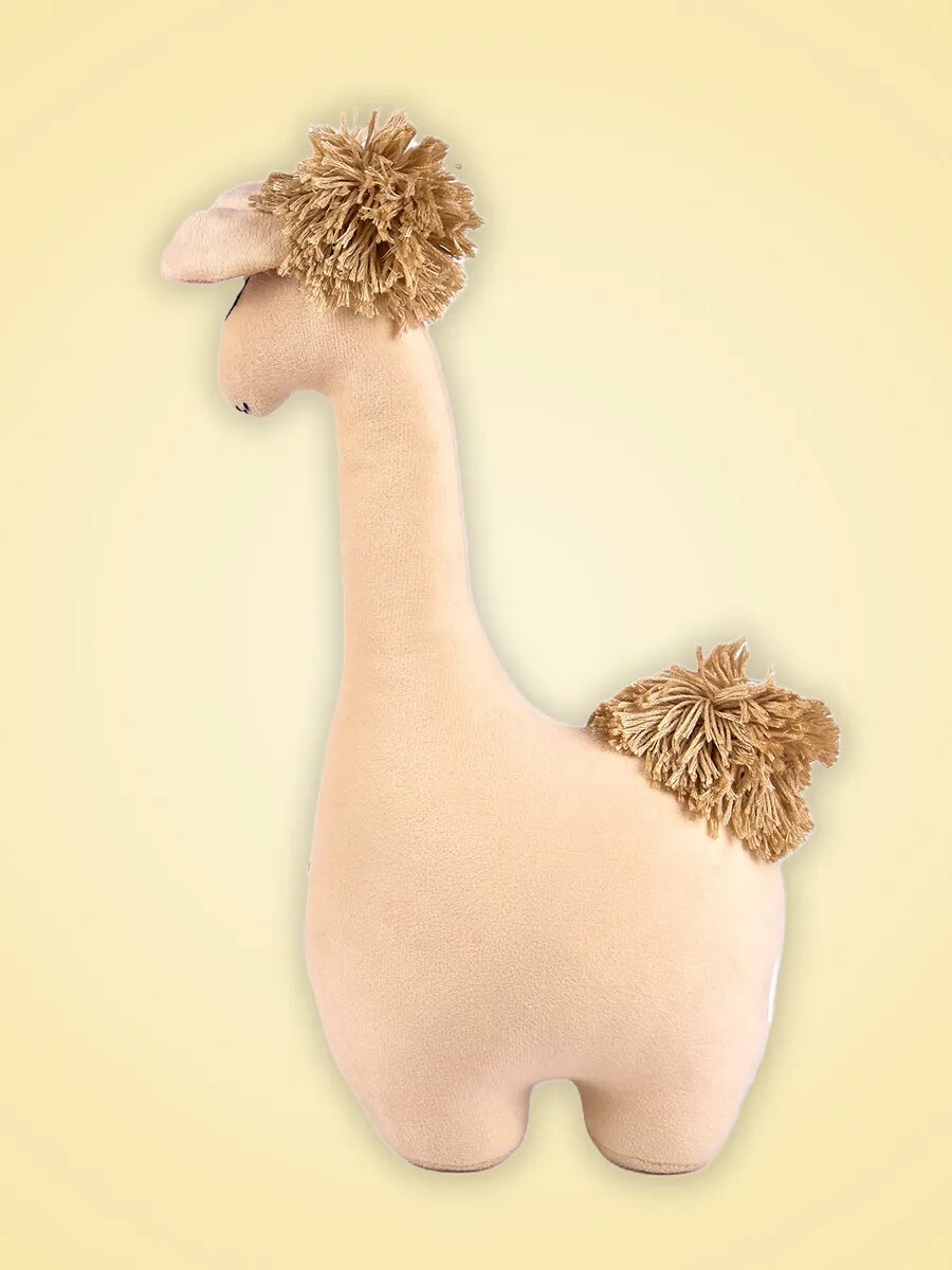 Игрушка мягкая Лама Лютик ручная работа 38 см — фото 1