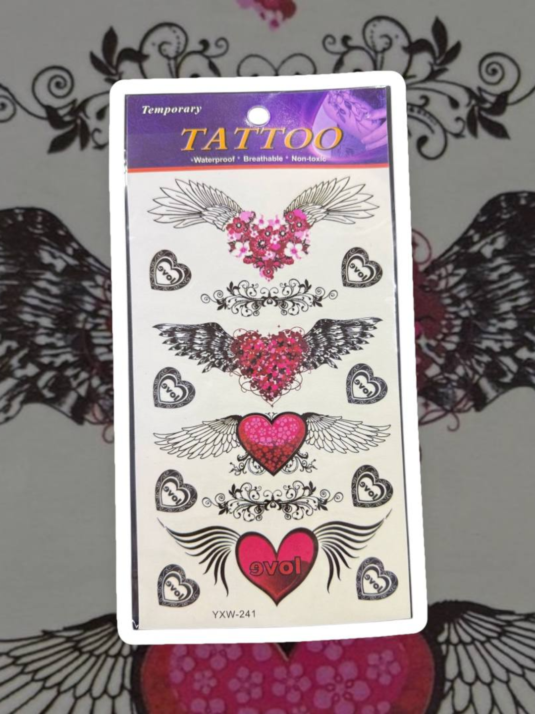 Наклейка-татуировка "TATTOO" 22x10 см, в индивидуальной упаковке.