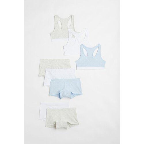 Комплект нижнего белья H&M, размер 158/164, голубой, серый комплект нижнего белья размер 158 164 черный