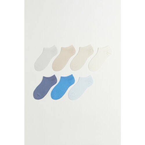 фото Носки h&m, 7 пар, размер 36/38, белый, бежевый, голубой, синий