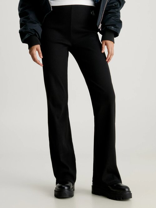 Брюки клеш Calvin Klein Jeans, размер L, черный