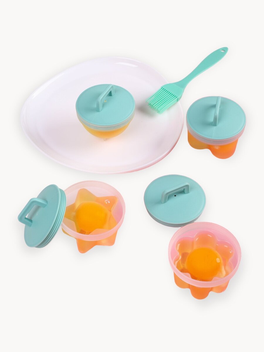 Набор форм для варки яиц, погружные Home Chef, цвет голубой 4 штуки