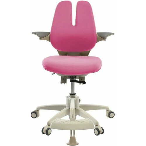 Ортопедическое кресло детское Duorest Duokids Rabbit RA-070SDSF экокожа, размер 63.5 х 57.7 х 94.3 см, регулируемая спинка розовый