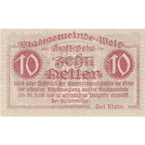 Австрия, Вельс 10 геллеров 1914-1920 гг. (№2) австрия нёхлинг 10 геллеров 1914 1920 гг 2