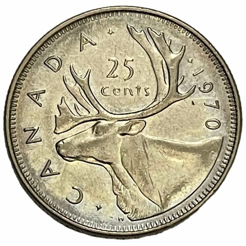 канада 25 центов 1985 г Канада 25 центов 1970 г.