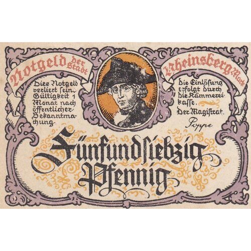 Германия (Веймарская Республика) Райнсберг 75 пфеннигов 1922 г. (№4) (3) германия веймарская республика райнсберг 75 пфеннигов 1922 г 3 4